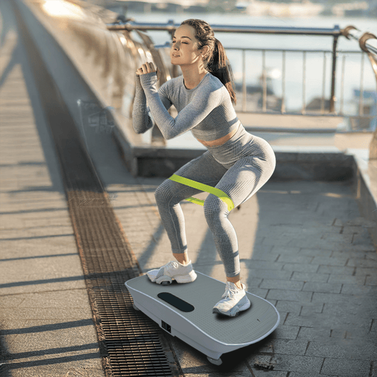 Silent Vibration Platform Crazy Fitness Massage 10 - Frequency Weight Loss & Fat Burner Body Shaking Machine For Unisex Grey033 - GoTypical