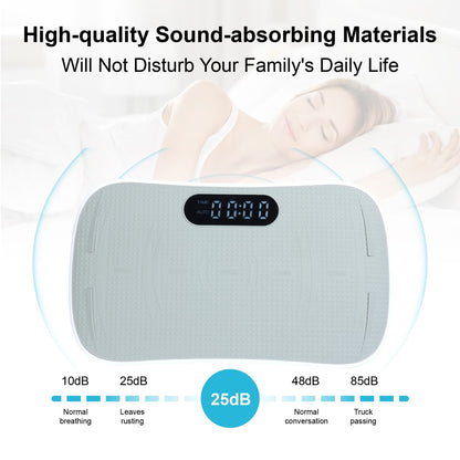 Silent Vibration Platform Crazy Fitness Massage 10 - Frequency Weight Loss & Fat Burner Body Shaking Machine For Unisex Grey033 - GoTypical