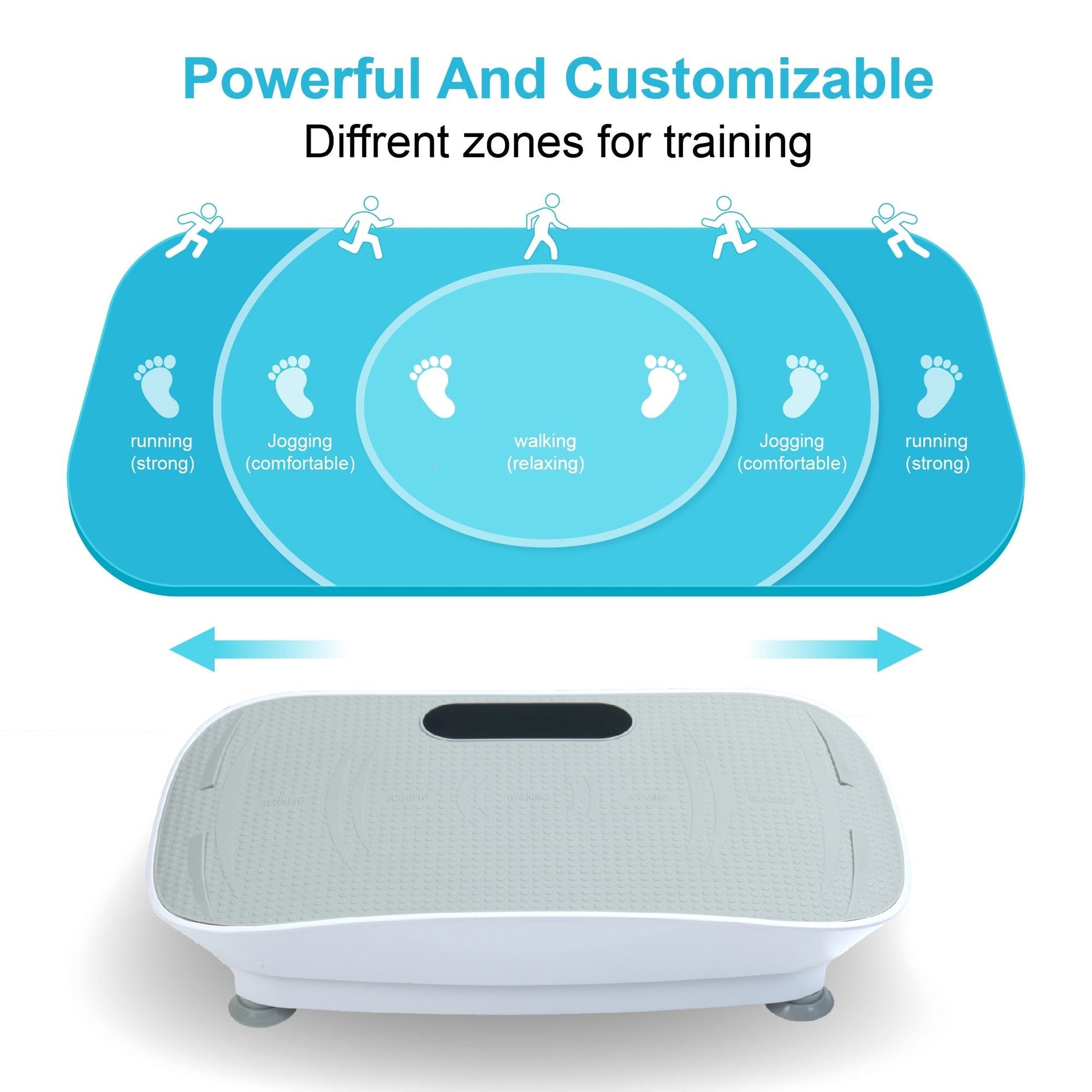 Silent Vibration Platform Crazy Fitness Massage 10 - Frequency Weight Loss & Fat Burner Body Shaking Machine For Unisex Grey033 - GoTypical