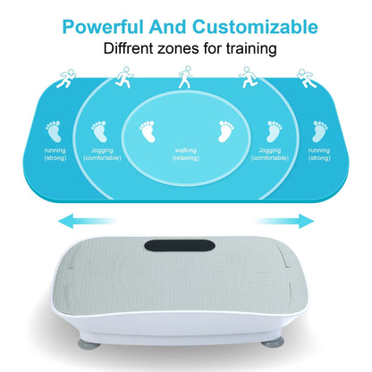 Silent Vibration Platform Crazy Fitness Massage 10 - Frequency Weight Loss & Fat Burner Body Shaking Machine For Unisex Grey033 - GoTypical