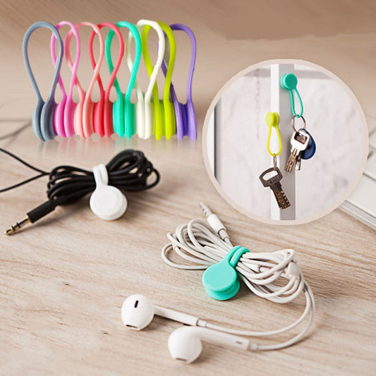 Silicone Magnet Hub; Round Identification Marks And Wire Labels For Electronics Reusable Organizer Cables; Safety Straps For Earplugs - GoTypical