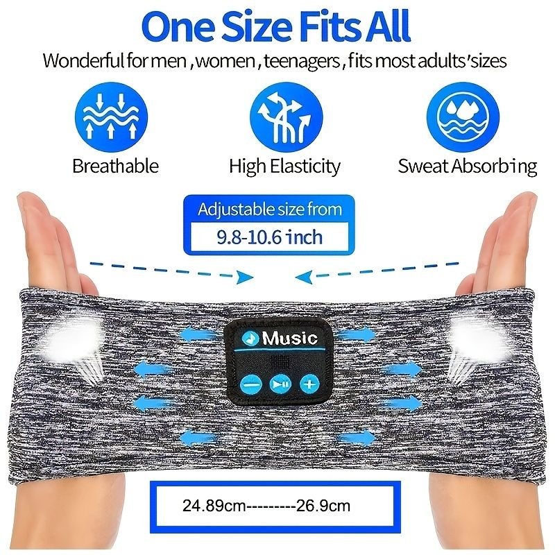 Sleep Headphones; Noise Cancelling Headphones For Sleeping - Sleep Headphones For Side Sleepers; Sleeping Headphones Headband For Insomnia Nuit Travel For Women Men Mom Dad Kids - GoTypical
