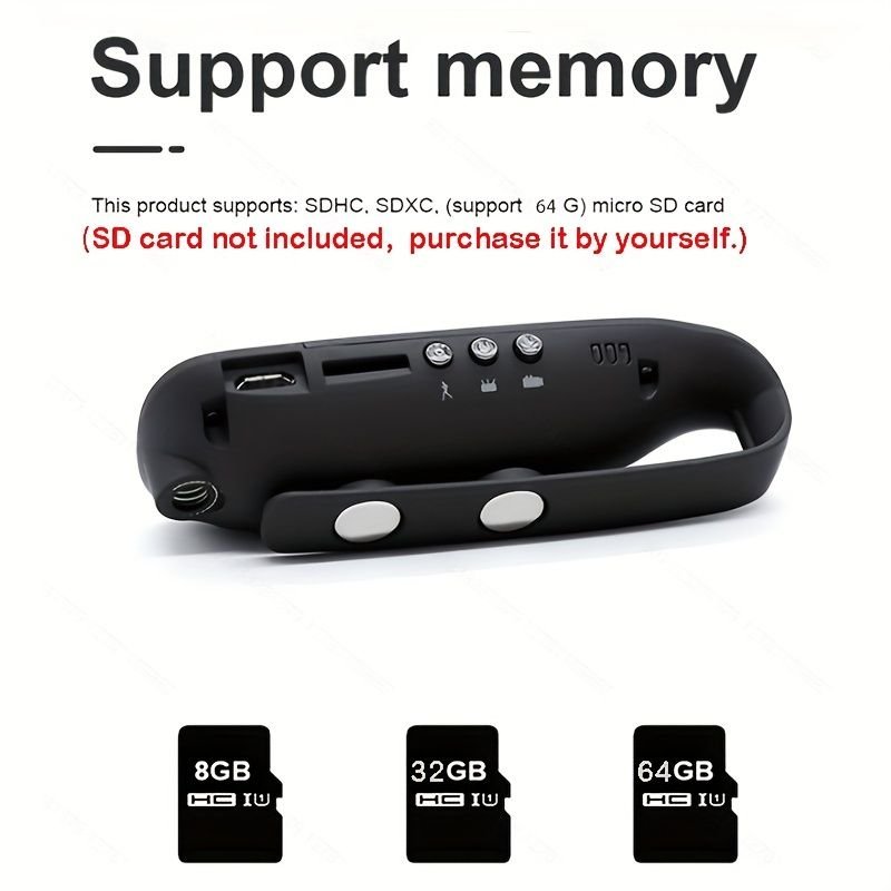Small Body Cameras; 1080P Full HD Mini Camera Body Wear Camera; Bike Cameras Cycling Video Recorder; Portable Pocket Body Cams With Back Clip; Video & Audio Recording; Motion Activated - GoTypical