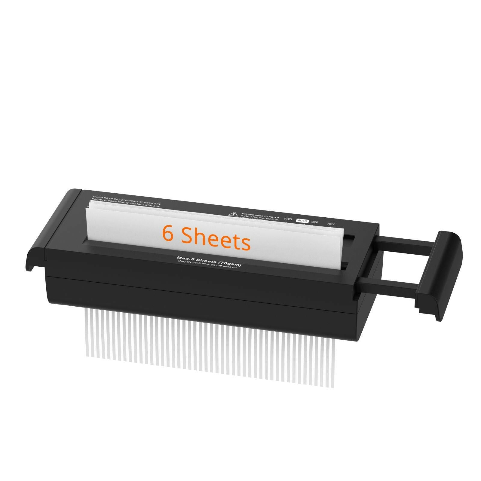Small Paper Shredder – 6-Sheet Strip Cut Portable Design for Home Office - GoTypical