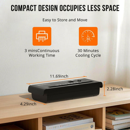 Small Paper Shredder – 6-Sheet Strip Cut Portable Design for Home Office - GoTypical