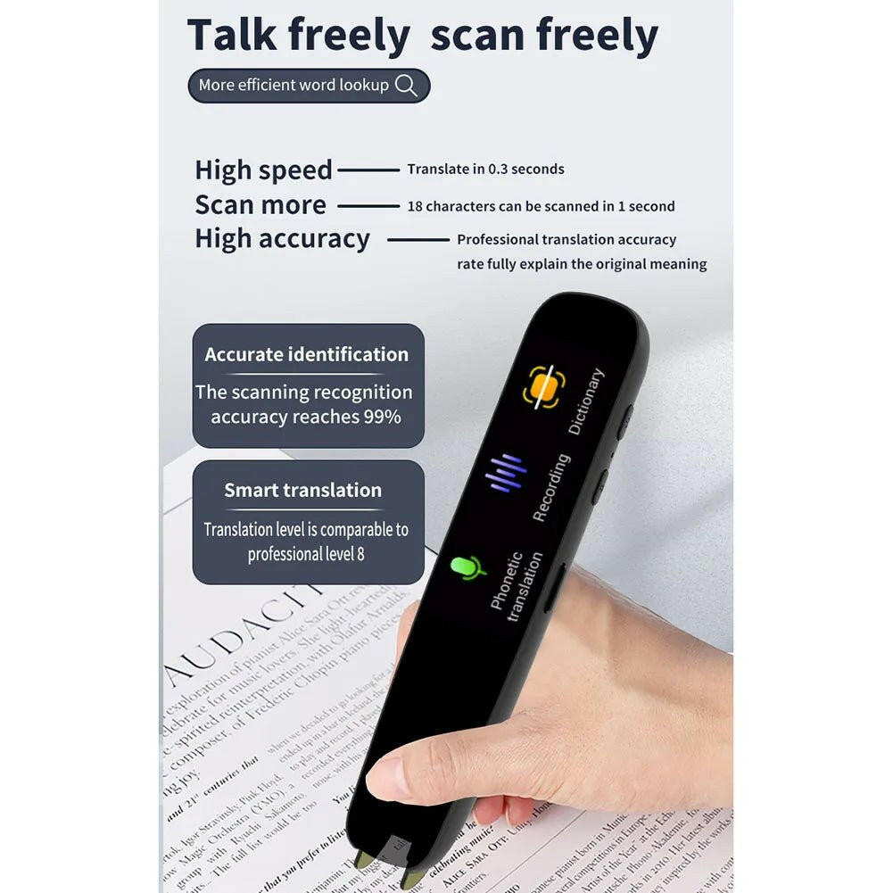 . Smart AI Scan Reader – Portable Voice Translator Pen with WiFi - GoTypical