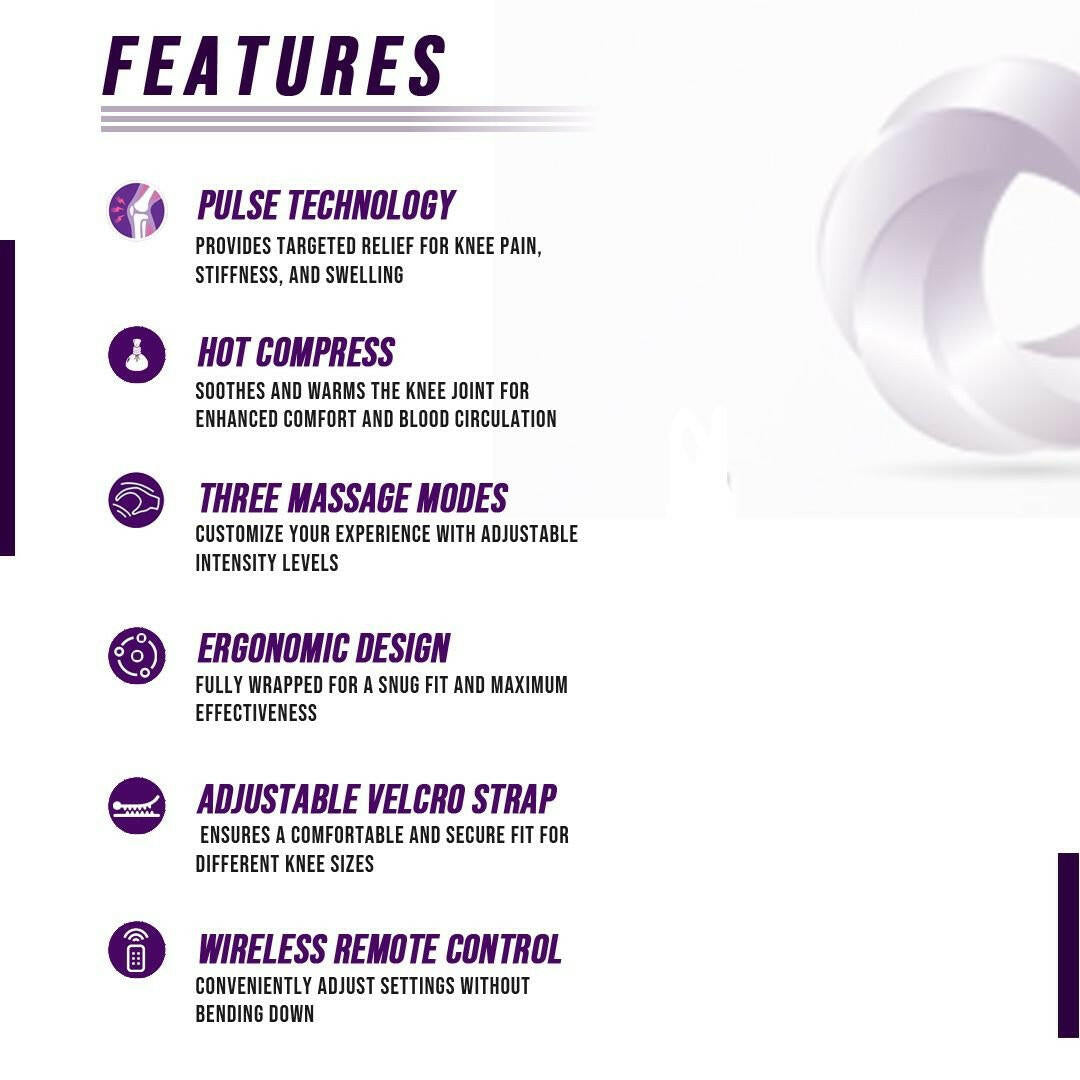 Knee Massager – . Wireless Smart Device with Heat & Vibration - GoTypical