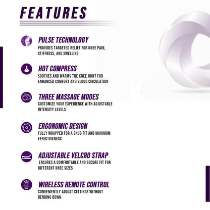 Knee Massager – . Wireless Smart Device with Heat & Vibration - GoTypical