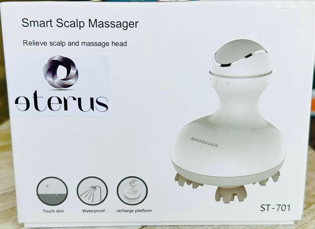 Scalp Massager – . Smart Electric Rechargeable White Silicone - GoTypical