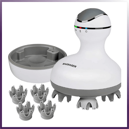 Scalp Massager – . Smart Electric Rechargeable White Silicone - GoTypical