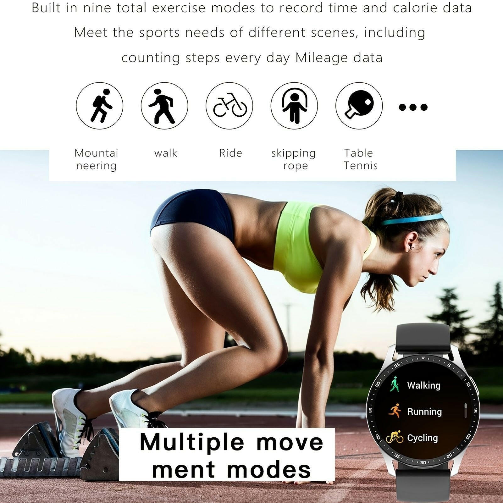 . Smart Sports Watch – Waterproof with Built-in Earphone - GoTypical
