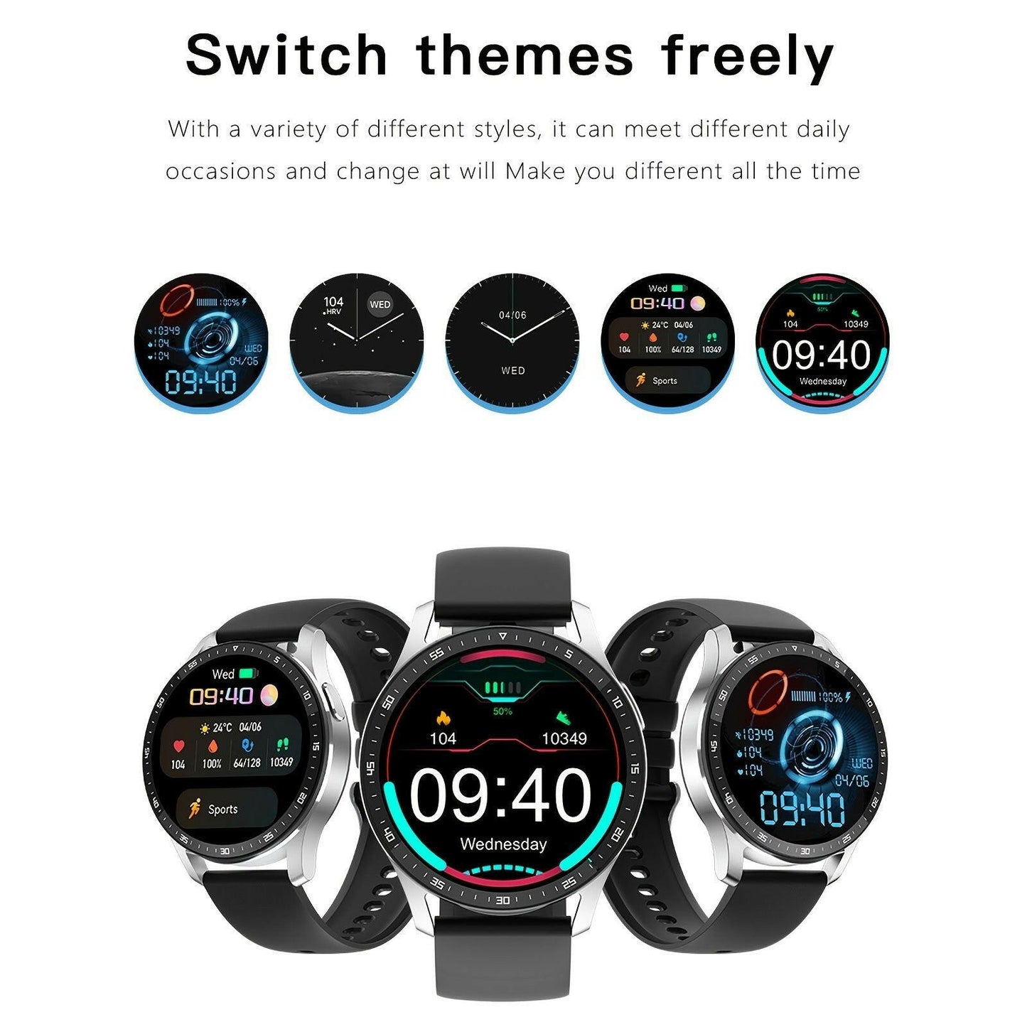 . Smart Sports Watch – Waterproof with Built-in Earphone - GoTypical