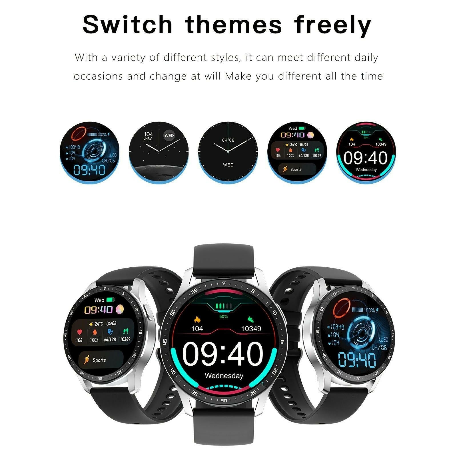 . Smart Sports Watch – Waterproof with Built-in Earphone - GoTypical