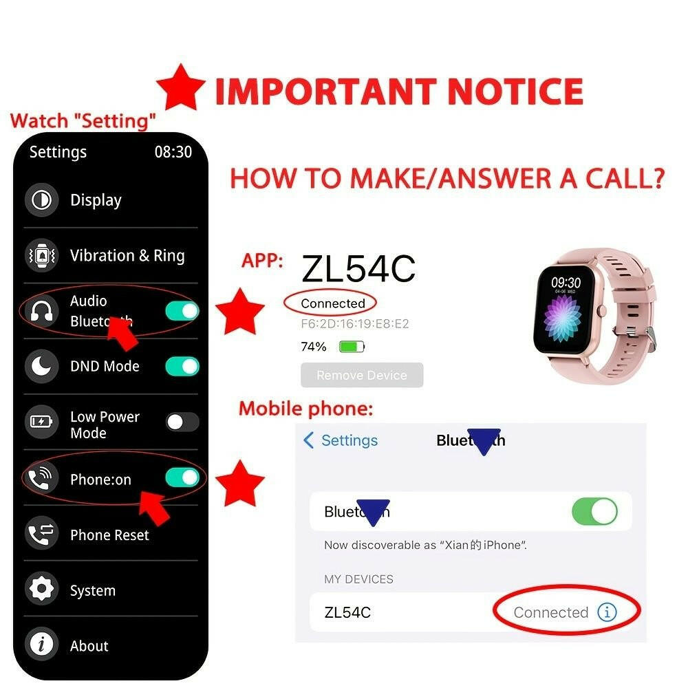 . Smart Watch 1.83'' Full Touch Screen – Bluetooth Calling, 100+ Sport Modes - GoTypical
