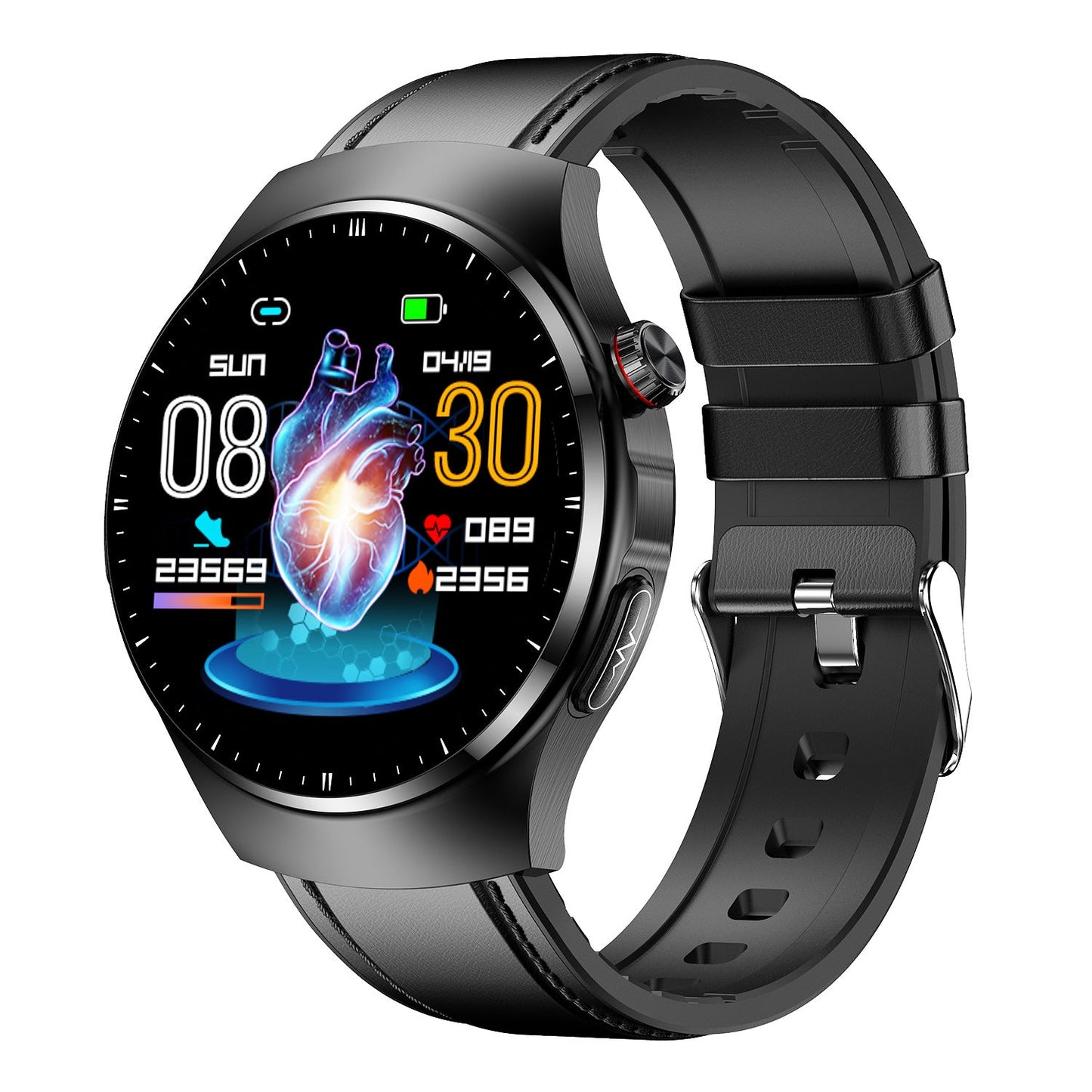 Smart Watch TK25 Bluetooth Call Blood Glucose Uric Acid Blood Lipids Electrocardiogram Body Fat Heart Rate Blood Oxygen Blood Pressure - GoTypical