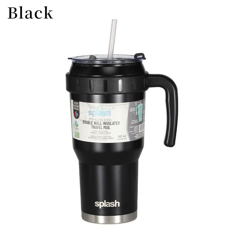Steel Insulated Mugs i Break Reusable For Hot And Cold Drinks,Ldeal For Water,lced Tea,Coffee,Car Mugs Tumblers With Handle And Straw - GoTypical
