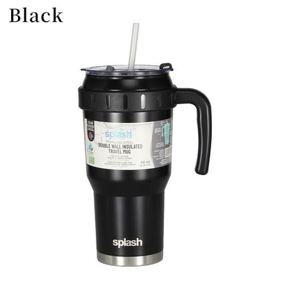 Steel Insulated Mugs i Break Reusable For Hot And Cold Drinks,Ldeal For Water,lced Tea,Coffee,Car Mugs Tumblers With Handle And Straw - GoTypical