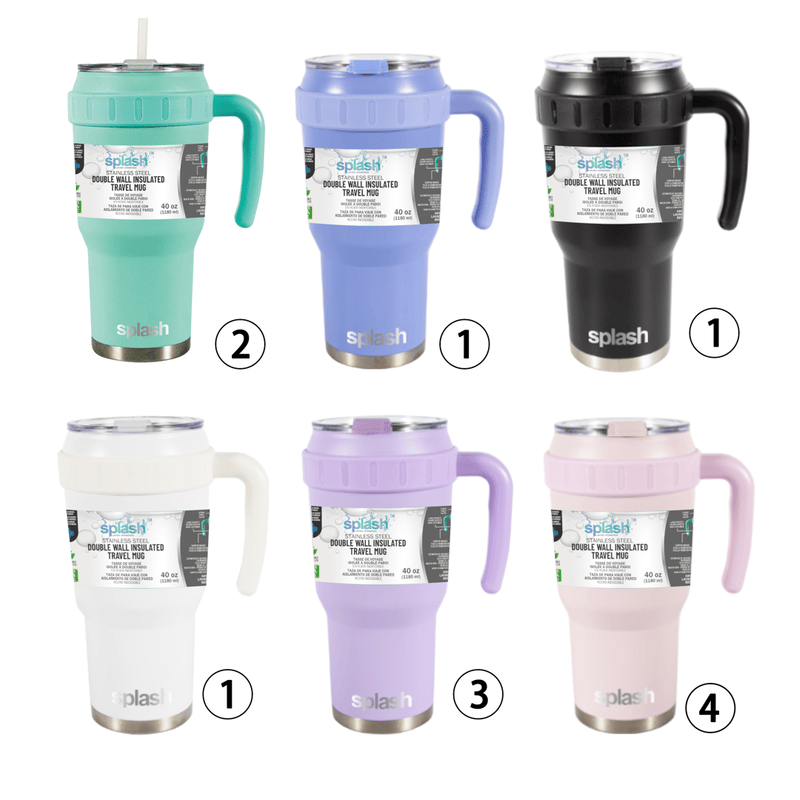Steel Insulated Mugs i Break Reusable For Hot And Cold Drinks,Ldeal For Water,lced Tea,Coffee,Car Mugs Tumblers With Handle And Straw - GoTypical