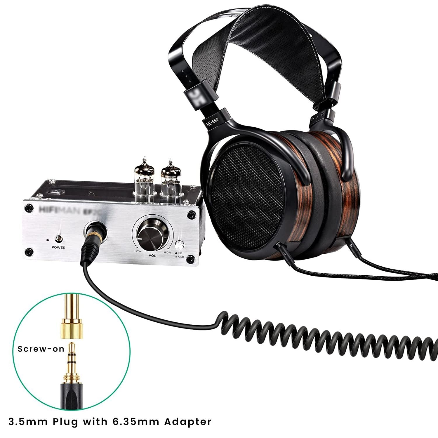 Suitable for HIFIMAN HE400i and He560 dual 2.5mm plug earphones with spring earphone cable upgrade cable - GoTypical