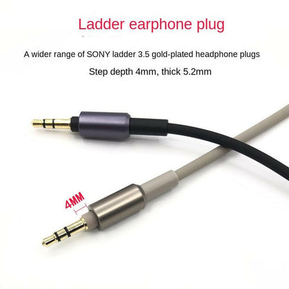 Sony WH-H900N Audio Cable – Faux Leather Case, Gold-Plated 3.5mm Plug - GoTypical