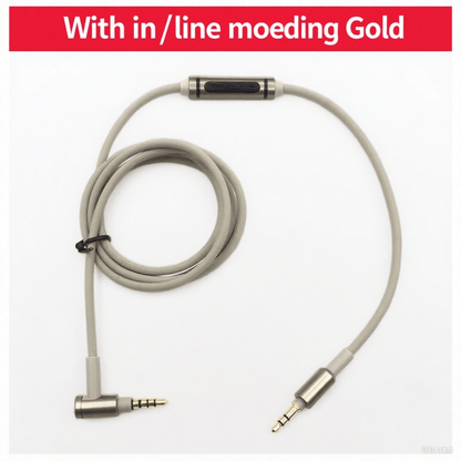Sony WH-H900N Audio Cable – Faux Leather Case, Gold-Plated 3.5mm Plug - GoTypical