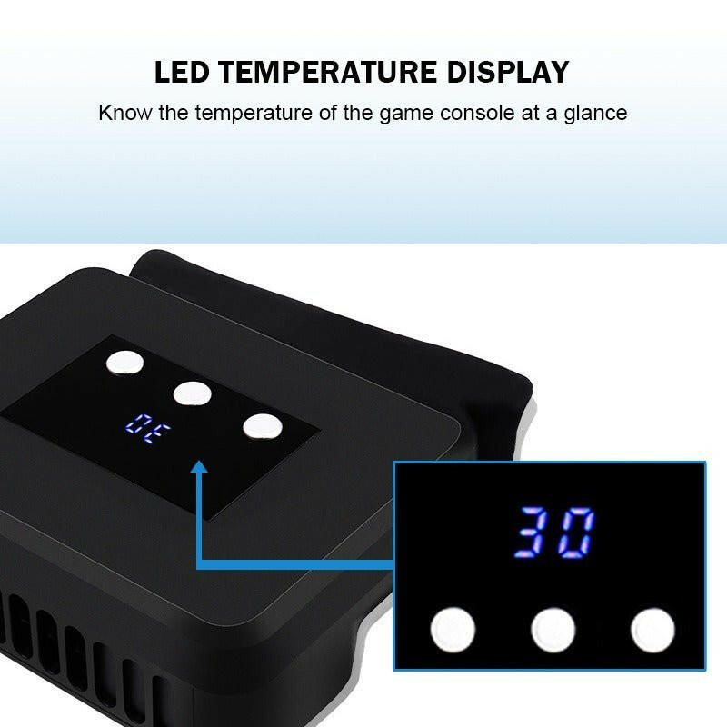 . Switch Console Base with Cooling Fan and Temperature Display – ABS Material - GoTypical