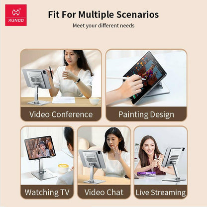 . Foldable Aluminum Alloy Tablet Stand – Heat Dissipation Mobile Holder - GoTypical