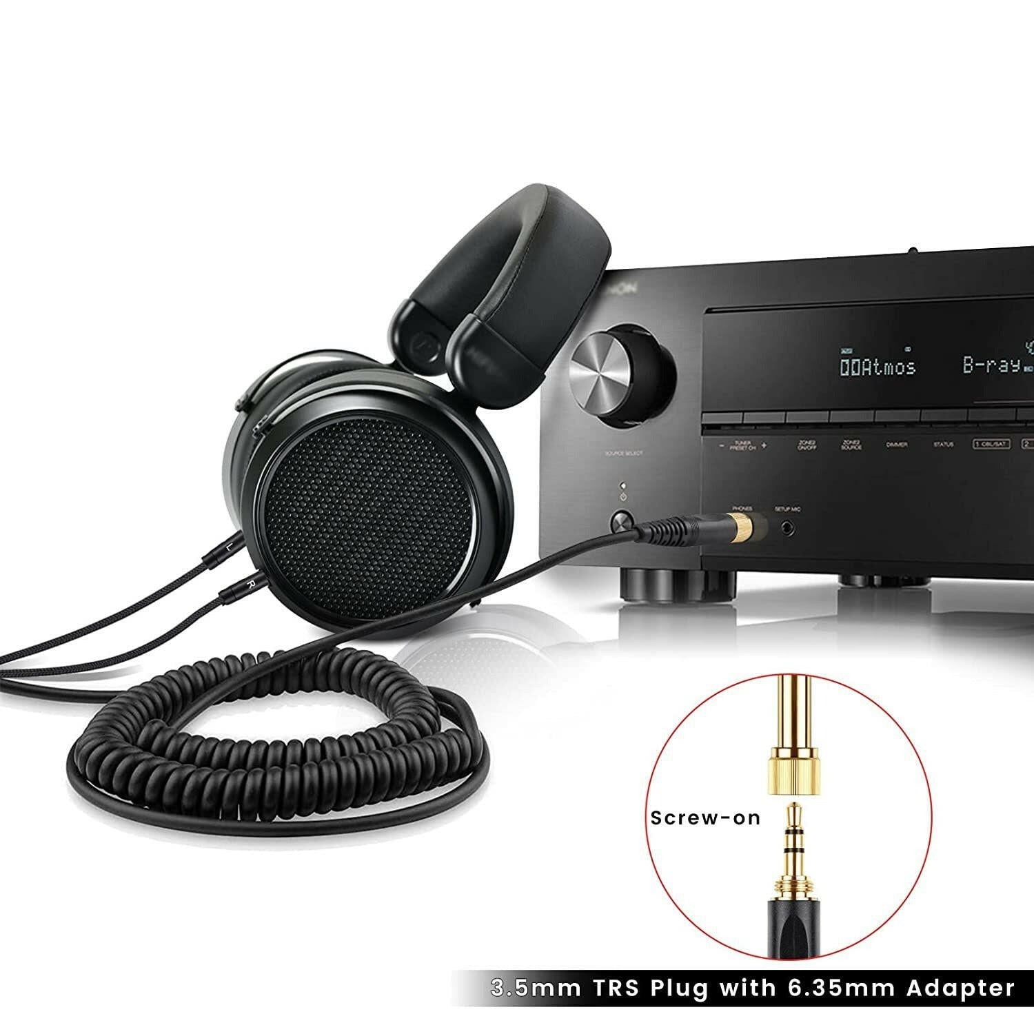 Tianlong Dual 3.5mm Headphone Spring Cable – Compatible with AH-D7100 Series - GoTypical