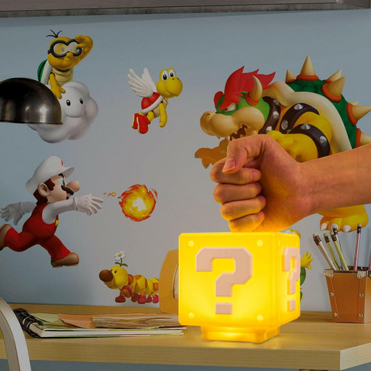 Super Mario Question Block Night Light – Sound Effects LED Lamp - GoTypical
