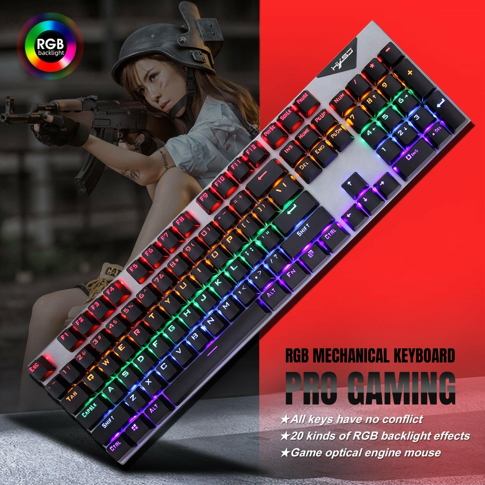 . Wired RGB Keyboard and Mouse Set – Suspended Keycaps, Mechanical Feel - GoTypical