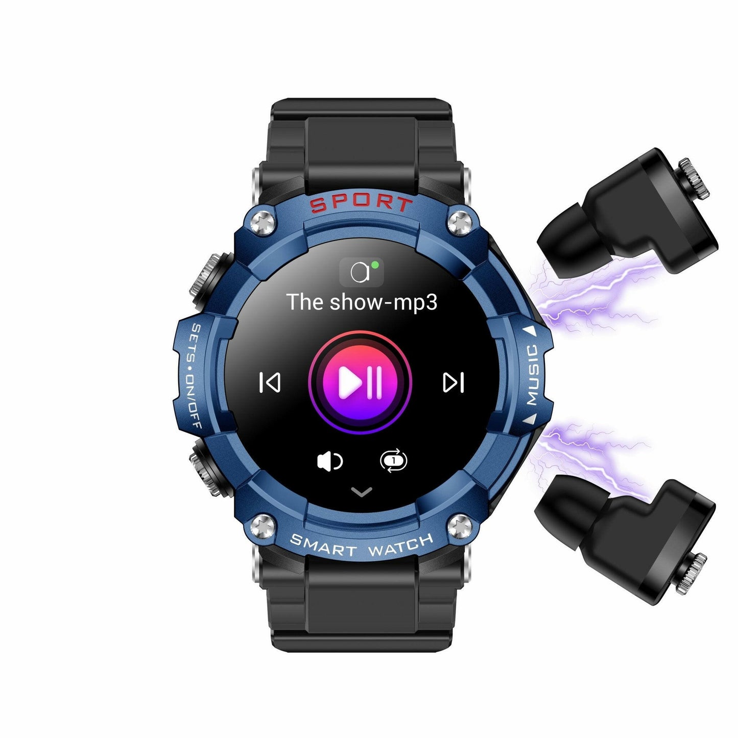 T96 Smart Watch – 2-in-1 Bluetooth TWS Earbuds & Health Monitor Fitness Tracker - GoTypical