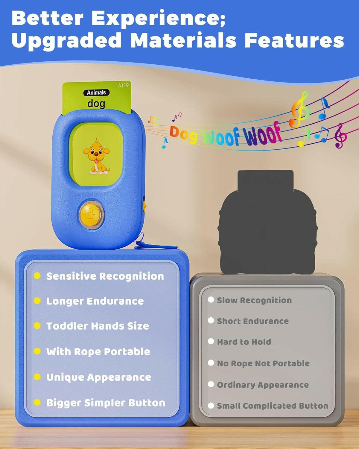 Talking Flash Cards – 448 Sight Words Montessori Learning Toy for Toddlers Ages 2-6 - GoTypical