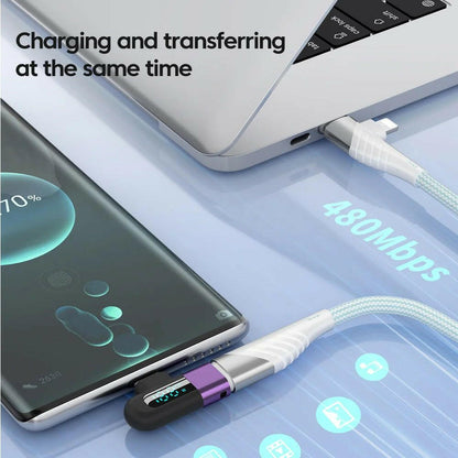 . TG Adapter 6A 120W Fast Charging Digital Display Type-C Cable - GoTypical