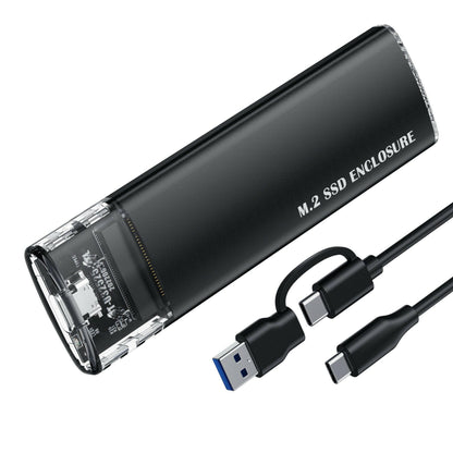 . NVMe M.2 Portable Hard Drive Case – Aluminum Alloy, Transparent - GoTypical