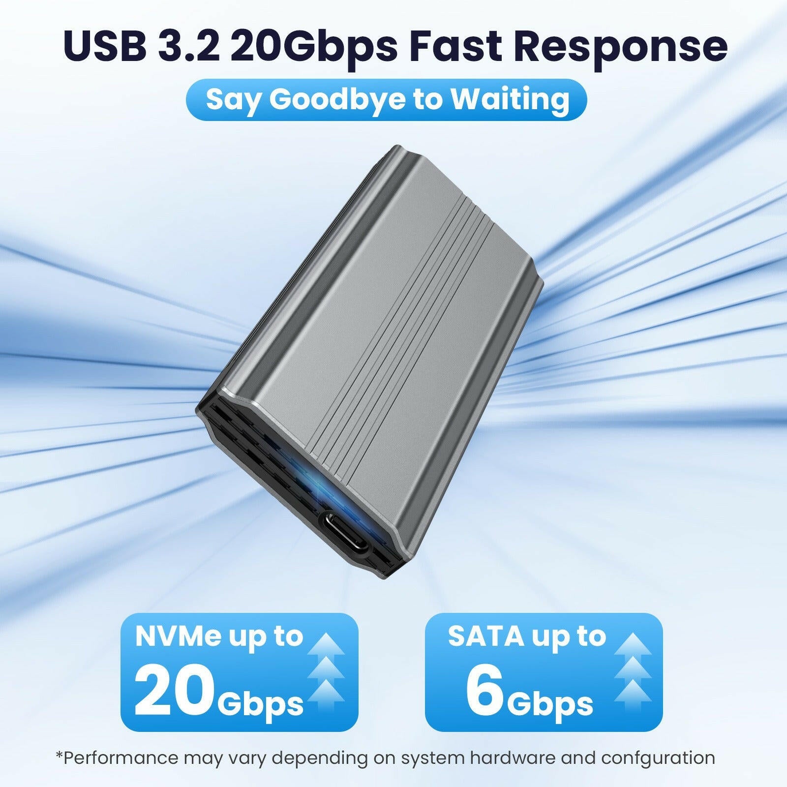 . USB 3.1 Hard Drive Enclosure – Aluminum Alloy, 8TB, Type-C - GoTypical