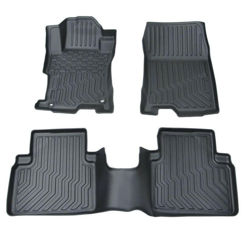 . TPE Rubber Car Floor Mats – Black | Custom Fit for 2008-2012 Honda Accord - GoTypical