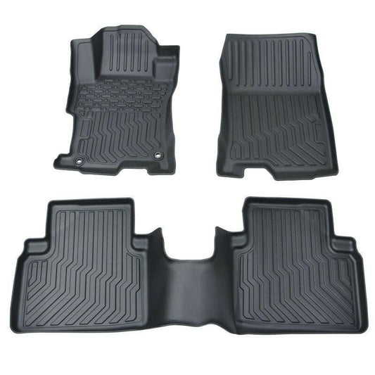 . TPE Rubber Car Floor Mats – Black | Custom Fit for 2008-2012 Honda Accord - GoTypical