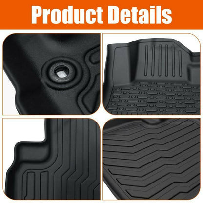 . TPE Rubber Car Floor Mats – Black | Custom Fit for 2008-2012 Honda Accord - GoTypical