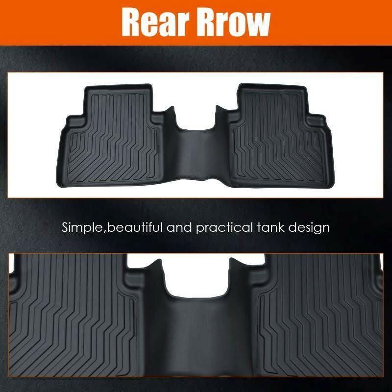 . TPE Rubber Car Floor Mats – Black | Custom Fit for 2008-2012 Honda Accord - GoTypical