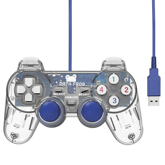 . Transparent Shell USB PC Game Controller – 3D Joystick Vibration-Free - GoTypical