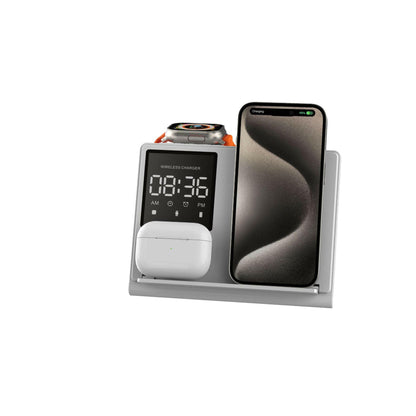 . 5-in-1 Pixel Animation Wireless Charger Stand – Foldable Black - GoTypical