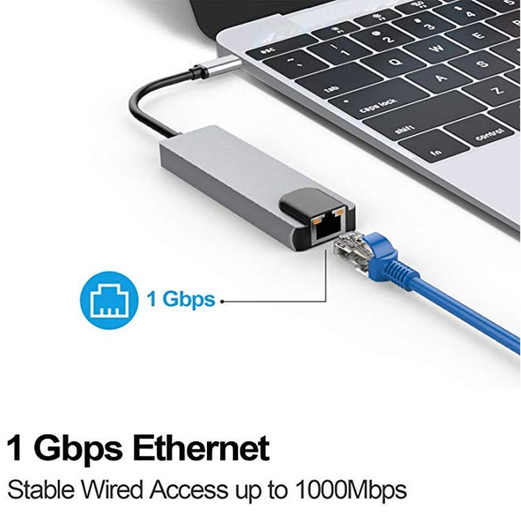 Type C docking station Type - C to HDMI 4K Gigabit Ethernet card 3.0HUB all in one - GoTypical