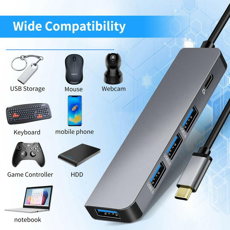 . Type-C Expansion USB Hub – USB 3.0, PD100W Power Delivery - GoTypical