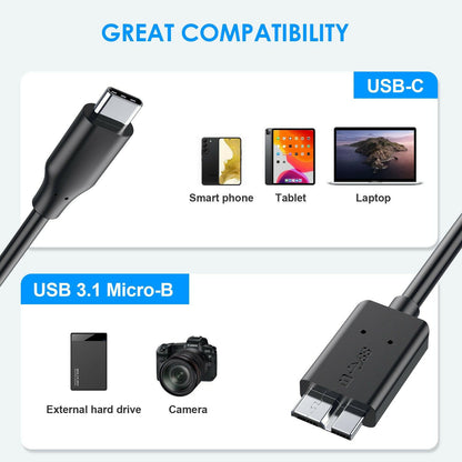 . Type-C to Micro USB 3.1 Data Cable – Copper Wire - GoTypical