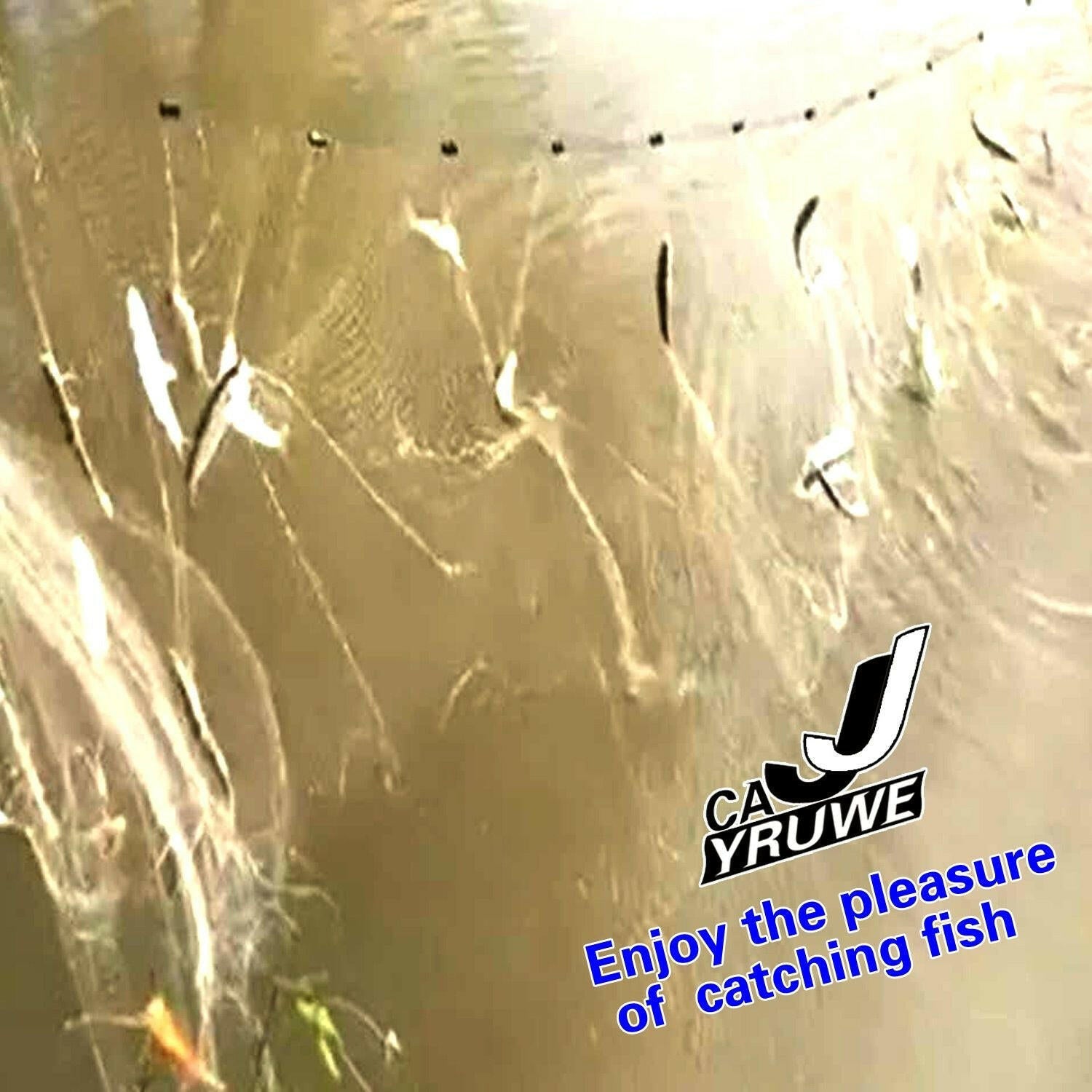 US Folding Fish Sticky Net – 25x1.5m Nylon Three-Layer Mesh Trap - GoTypical