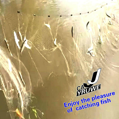 US Folding Fish Sticky Net – 25x1.5m Nylon Three-Layer Mesh Trap - GoTypical
