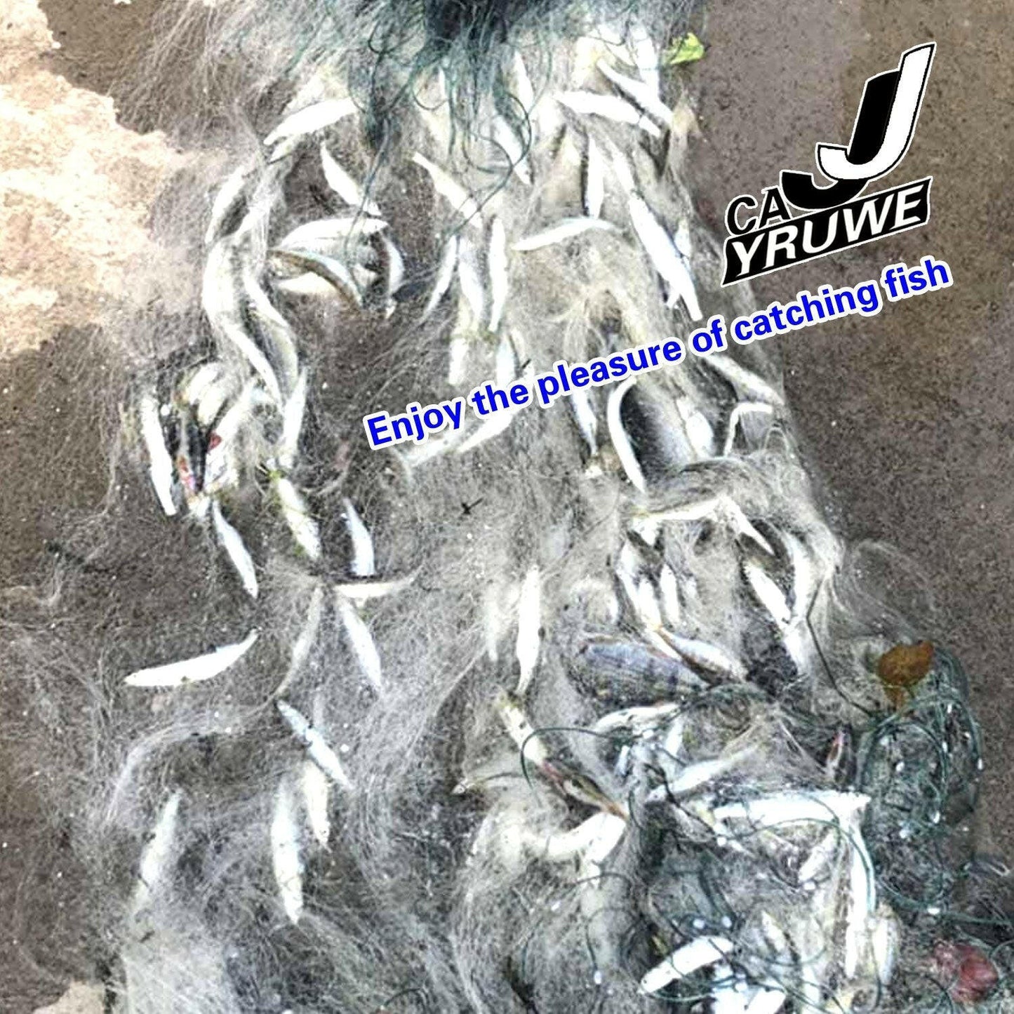 US Folding Fish Sticky Net – 25x1.5m Nylon Three-Layer Mesh Trap - GoTypical