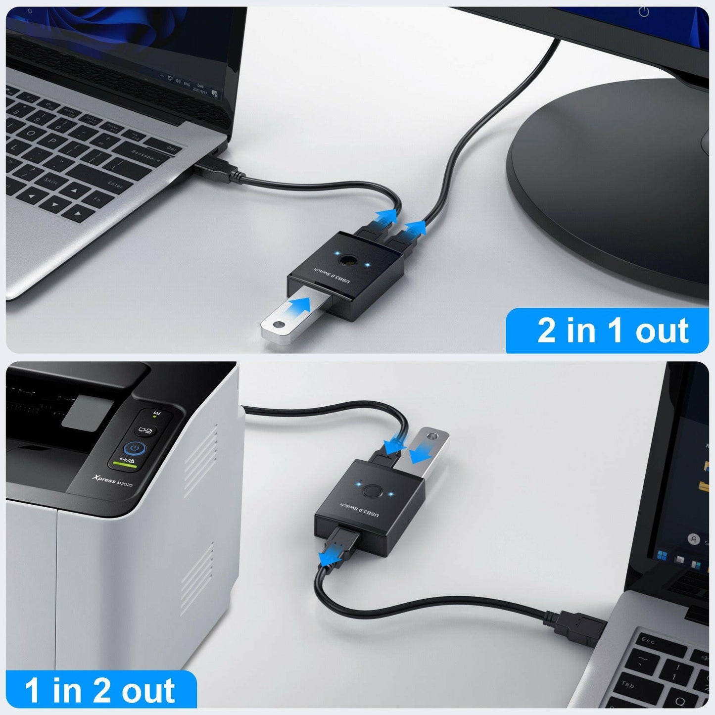 . USB 3.0 Hub – Printer Sharer with 1.5m Cable for Windows XP - GoTypical