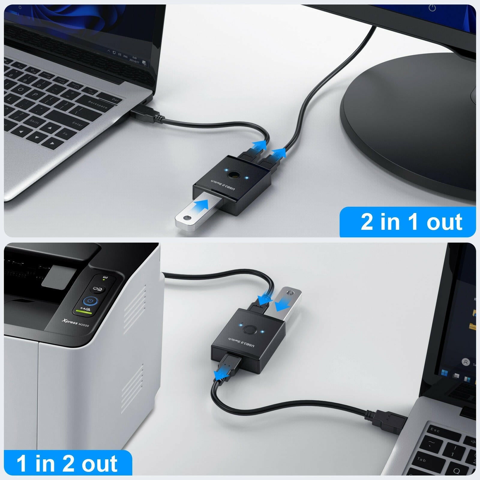 . USB 3.0 Hub – Printer Sharer with 1.5m Cable for Windows XP - GoTypical