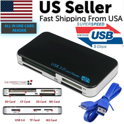 . USB 3.0 Memory Card Reader Adapter – 5GBPS Fast Data Transfer - GoTypical